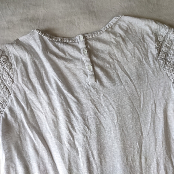 Lucky Brand White Top Lace Chest Women's Size Small - Picture 5 of 8